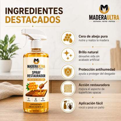 MaderaUltra — Spray Restaurador de Madera